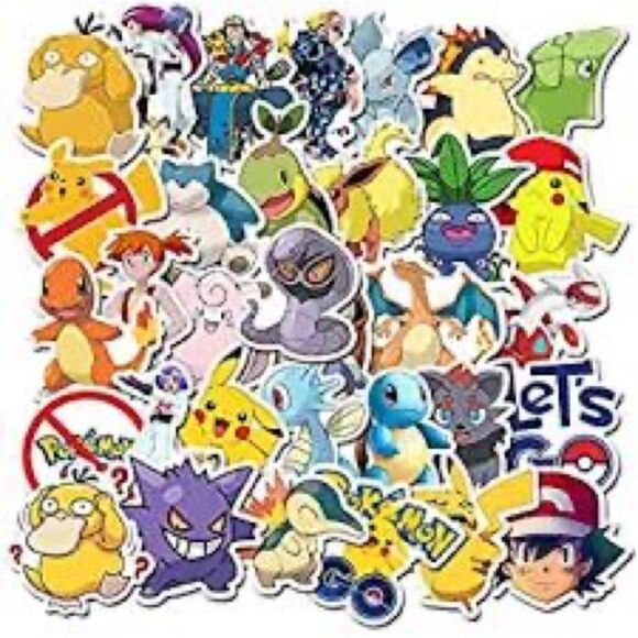 Lot of 50 Random Vinyl Pokémon Stickers - Picture 6 of 8